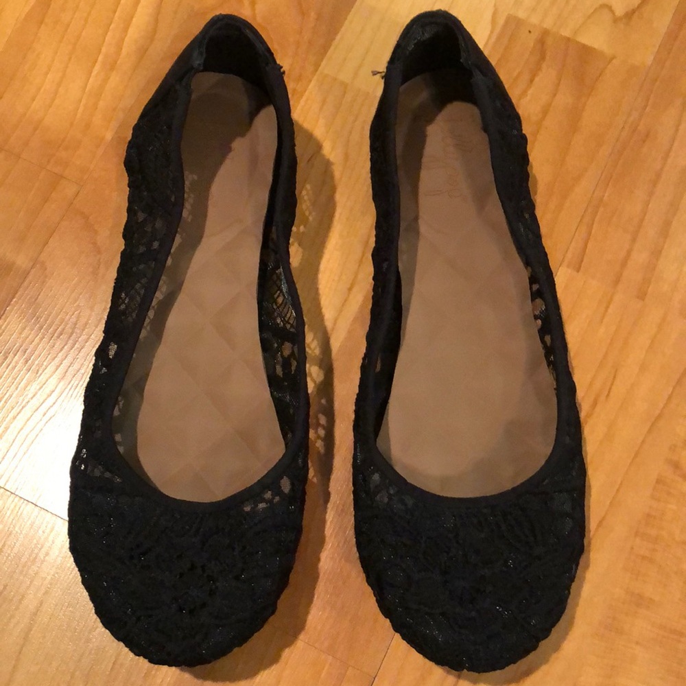 Women’s black Jellypop flats.  Size 7